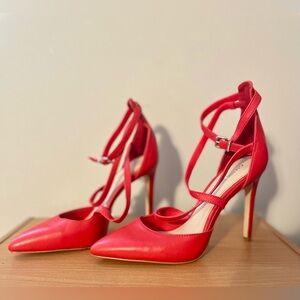 Gianni Bini Red Strap Heels